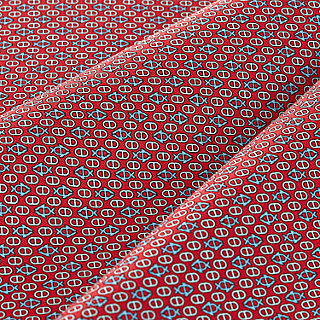 HERMES ⑅⃛ Maillonmorphose pocket square 45 - Red | Hermès Singapore